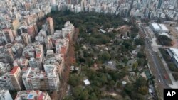An aerial view of the Eco-park in Buenos Aires, Argentina, Aug. 7, 2018. 