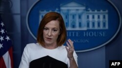 젠 사키 미국 백악관 대변인이 6일 브리핑에서 2022 베이징 동계올림픽 '외교적 보이콧' 결정을 밝혔다.