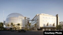 An artist's rendering shows the new Academy Museum of Motion Pictures, due to be completed in 2019. (Renzo Piano Building Workshop/A.M.P.A.S. Images from L'Autre Image)