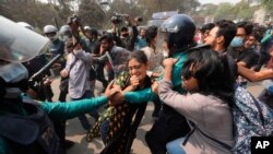 About 300 student activists rallied in Dhaka, Bangladesh to denounce the death in prison of Mushtaq Ahmed, a writer and commentator who was arrested last year on charges of violating a sweeping digital security law.