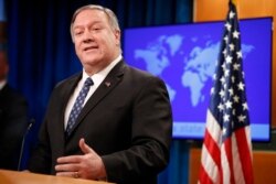Secretary of State Mike Pompeo speaks about Iran, Jan. 7, 2020, at the State Department in Washington.
