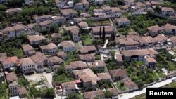 FILE - A general view of Berat, 140 kilometers from Albania's capital, Tirana. The historic Ottoman town and UNESCO World Heritage site will receive infrastructure upgrades thanks to a World Bank loan.