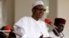 FILE - Nigerian President Muhammadu Buhari speaks at the presidential villa in Abuja, Nigeria, May 14, 2016.