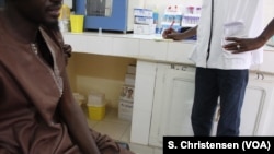 A patient awaits a blood test at Dakar's drug rehabilitation facility, the only methadone administrator in West Africa, June 19, 2018. 