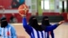 Yemeni women with disabilities take part in a local wheelchair basketball championship in Yemen's capital, Sanaa, Dec. 9, 2019.