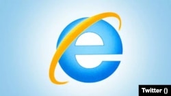 Logo du navigateur Internet Explorer de Microsoft.