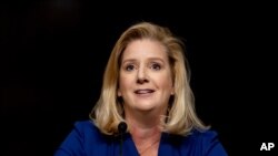 크리스틴 워머스 미국 육군장관 지명자가 13일 상원 인준청문회에서 증언했다.