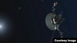 This rendering provided by NASA shows Voyager 1. 