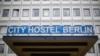View of the entrance of the City Hostel Berlin in part of the North Korean embassy in Berlin, May 10, 2017. The German government is planning on clamping down on North Korea, which has been using parts of its Berlin embassy as a youth hostel and conference center, amid growing concerns about its nuclear program.