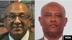 ፕሮፌሰር ቡሩክ ኃይሉ /በግራ/፤ አቶ ተድላ አስፋው /በቀኝ/ 