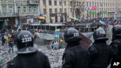 Kiyev ko'chalarida to'qnashuvlardan keyingi vaziyat, 21-yanvar, 2014-yil.