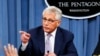 U.S. Secretary of Defense Chuck Hagel speaks during a press briefing at the Pentagon in Washington, August 21, 2014. 