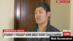 북한이 불법입국 혐의로 체포해 억류한 미국의 한인 대학생 주원문 씨가 미국 CNN 방송과 평양 고려호텔에서 인터뷰했다.