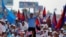 FILE - President of the Cambodian People's Party (CPP) and Cambodia's Prime Minister Hun Sen (C) marches with supporters ahead of elections, in Phnom Penh, Cambodia, July 27, 2018.