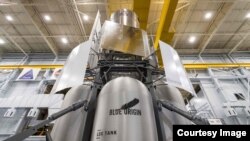 Blue Origin and its National Team sent this engineering mockup of the new crew lunar lander vehicle to NASA's Johnson Space Center in Houston, Texas. (Photo: Blue Origin)