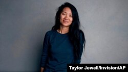 FILE - Writer-director Chloe Zhao poses for a portrait during the Sundance Film Festival in Park City, Utah on Jan. 22, 2018. Zhao's "Nomadland," starring by Frances McDormand will be featured at the 77th edition of the Venice festival. Films…