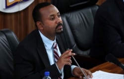 FILE - Ethiopia’s Prime Minister Abiy Ahmed speaks during a session with the Members of the Parliament in Addis Ababa, Ethiopia, Oct. 22, 2019.