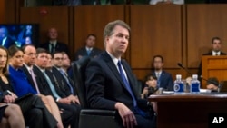 Le candidat à la Cour suprême, Brett Kavanaugh, lors de son audition devant le Comité judiciaire du Sénat à Capitol Hill, à Washington, le 5 septembre 2018.