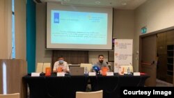Darko Pandurević iz Sarajevskog otvorenog centra i Uglješa Vuković iz Transparency Internationala BiH (Foto: BIRN BiH)