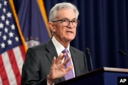 제롬 파월 미 연방준비제도 의장이 지난 20일 기자회견을 하고 있다.