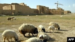 FILE - Picture shows the temple of Shamash at the ancient city of Hatra in the desert area in northwest Iraq between Mosul and Samarra, where the Hellenistic and Roman architecture blend with eastern decorative features, 21 April 2003. 