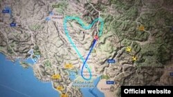 "Srce na nebu" (Foto: Montenegro Airlines)