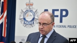 Australian Federal Police Assistant Commissioner Neil Gaughan speaks to the media about a North Korean agent in Sydney, Dec. 17, 2017.