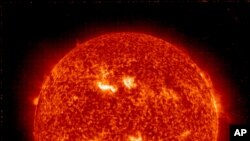 NASA handout image shows the Sun acquired by the Solar and Heliospheric Observatory.
