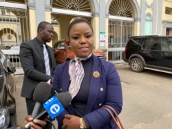 Fadzayi Mahere, spokeswoman of the Movement for Democratic Change party, July 28, 2020, in Harare. (Photo: Columbus Mavhunga/VOA)