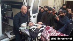 Əbülfəz Bünyadov məhkəmdən aparılarkən 