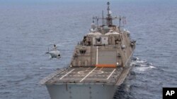 FILE - The USS Milwaukee is seen in the Atlantic Ocean, June 27, 2019. 