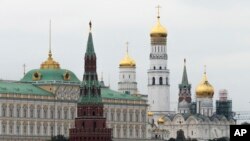 러시아 모스크바에 위치한 크렘린궁 건물 전경.