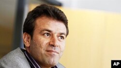 Iranian lawyer Mohammad Mostafaei, who defended Sakineh Mohammadi Ashtiani, speaks in Oslo, where he applied for political asylum, 8 Aug 2010