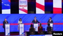 Predsednički kandidati republikanaca učestvuju u četvrtoj debati pred predsedničke izbore u SAD 2024, u Taskolusi, Alabama, 6. decembra 2023.