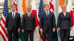 ოთხმხრივი უსაფრთხოების დიალოგის ("ქუადი") საგარეო საქმეთა მინისტრების შეხვედრა აშშ-ის სახელმწიფო დეპარტამენტში. ვაშინგტონში, აშშ. 21 იანვარი, 2025 წ. 