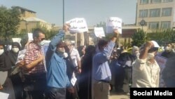 تصاویری از تجمع اعتراضی روز یکشنبه معلمان