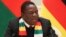 Zimbabwe's President Emmerson Mnangagwa speaks during a meeting with Belarus' President Alexander Lukashenko in Minsk, Belarus, Jan. 17, 2019. 