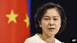 អ្នក​នាំ​ពាក្យ​របស់​ក្រសួង​ការបរទេស​ចិន​លោកស្រី ហួរ ជុនយីង (Hua Chunying)។