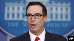 스티븐 므누신 미국 재무장관. (자료사진)