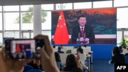 Kineski predsjednik Xi Jinping drži govor tokom otvaranja Godišnje konferencije Boao foruma za Aziju (BFA) 2021. u Boaou, provincija Hainan na jugu Kine, 20. aprila 2021. (Foto STR / AFP)