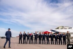 조 바이든 대통령이 지난 5월 콜로라도주 스프링스에 있는 피터슨 우주군 기지를 방문했다.