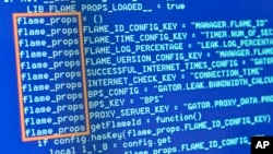 Parts of the code of the newly discovered computer virus Flame, May 30, 2012, in Munich.
