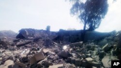 Aftermath of an airstrike on a Médecins Sans Frontières hospital in Saada province, Yemen, Oct. 27, 2015.