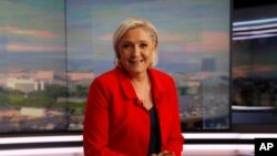 La présidente du parti français d'extrême droite Front national, Marine Le Pen, à Paris18 mai 2017.