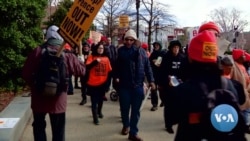 VOA英语视频：总统弹劾示威者阻塞国会大厦阶梯 数十人遭逮捕