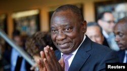 Le vice-président Cyril Ramaphosa au forum économique mondial sur l'Afrique à Durban, en Afrique du sud, le 5 mai 2017.
