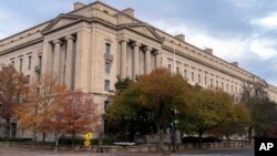 Здание Министерства юстиции США в Вашингтоне, округ Колумбия, 7 декабря 2024 года.