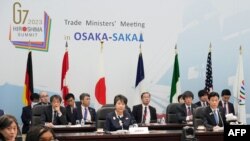 七国集团贸易部长2023年10月29日在日本大阪市召开会议。（法新社）