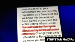 Threatening emails have been received by Democratic voters insisting they vote for Donald Trump, allegedly from 'The Proud Boys.' (STRF/STAR MAX/IPx)