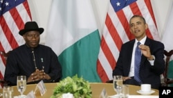 Shugaba Obama ya gana da shugaban Najeriya Goodluck Jonathan a New York ranar 23 ga watan Satumba, 2013 